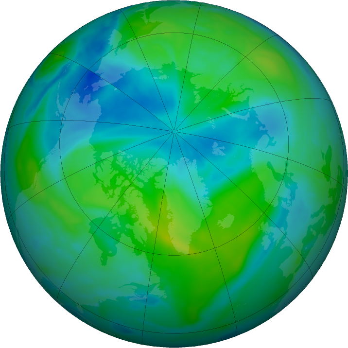 Arctic ozone map for 11 September 2018